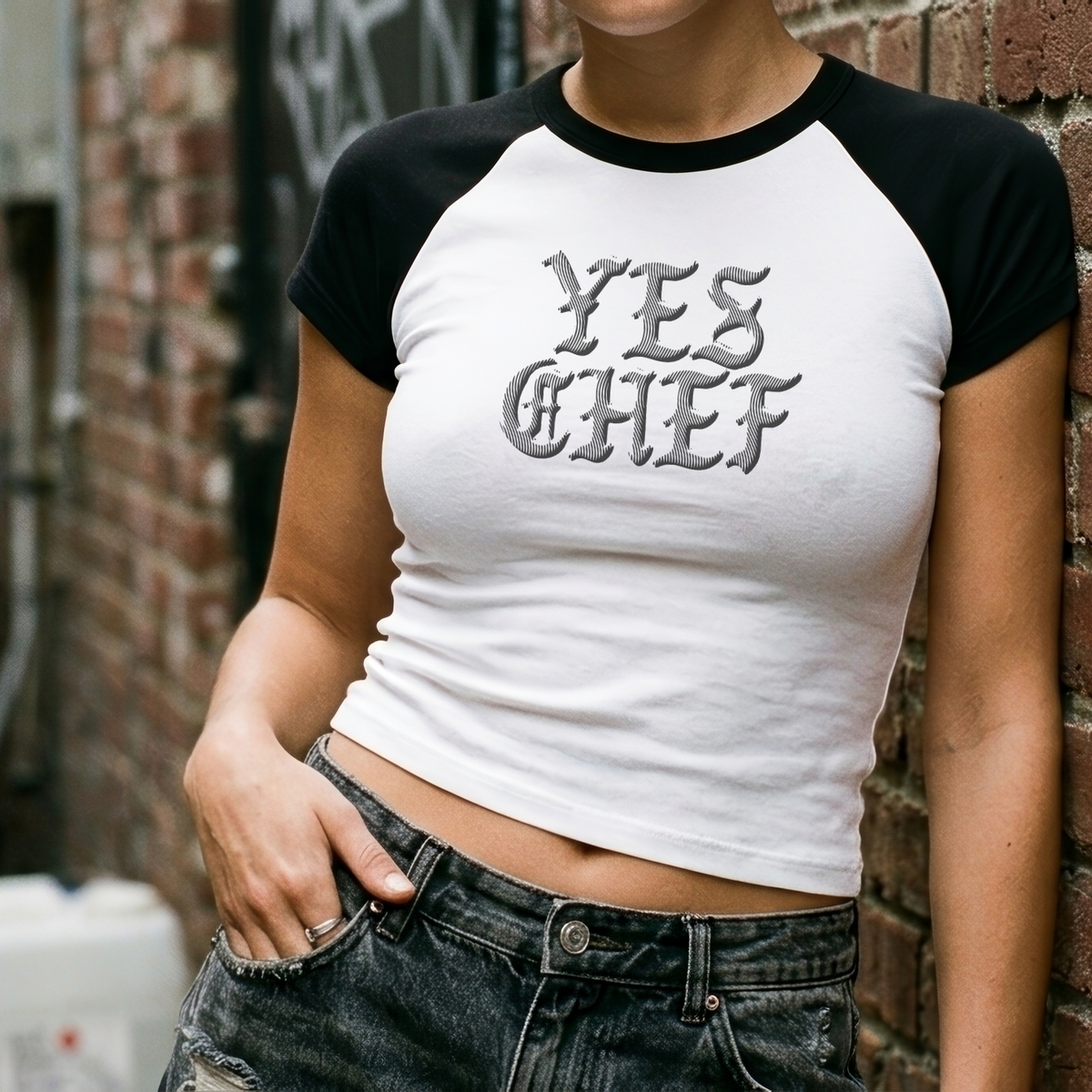 Yes Chef Women’s raglan baby tee
