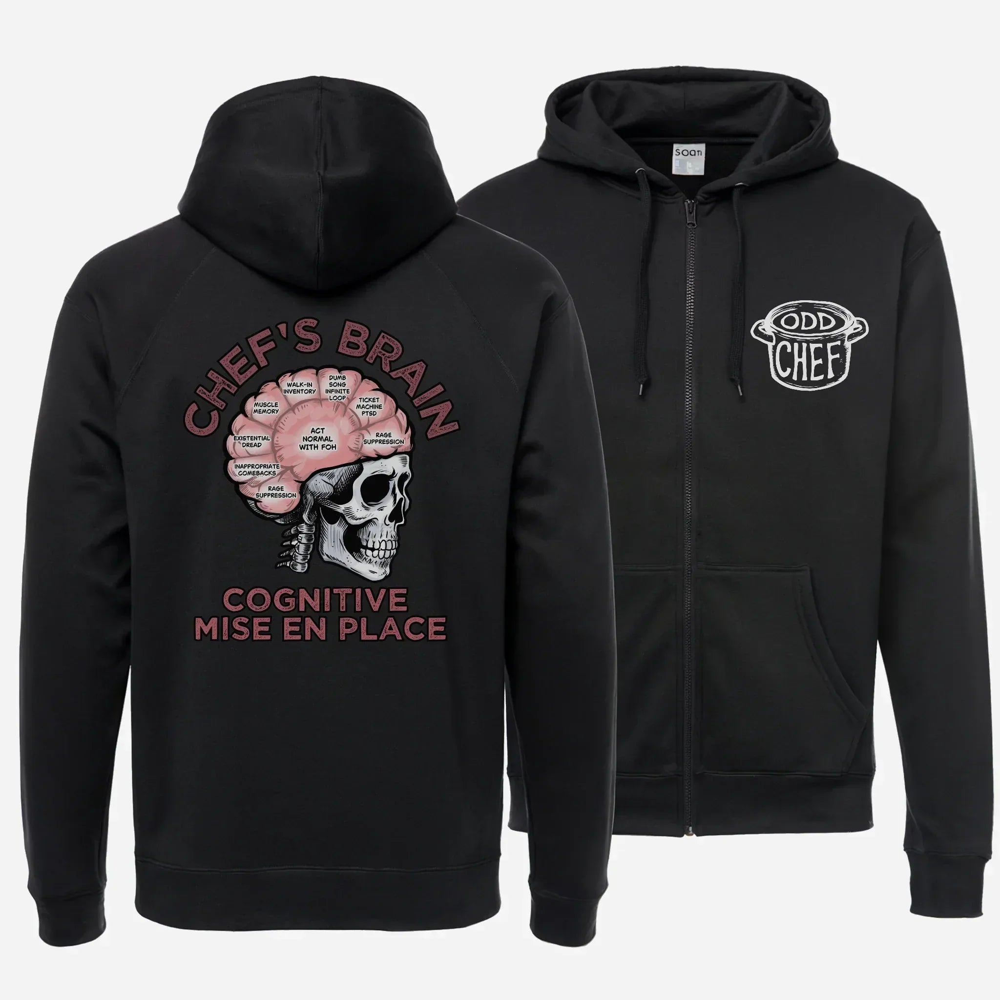 Chef's Brain Unisex heavy blend zip hoodie - Odd Chef