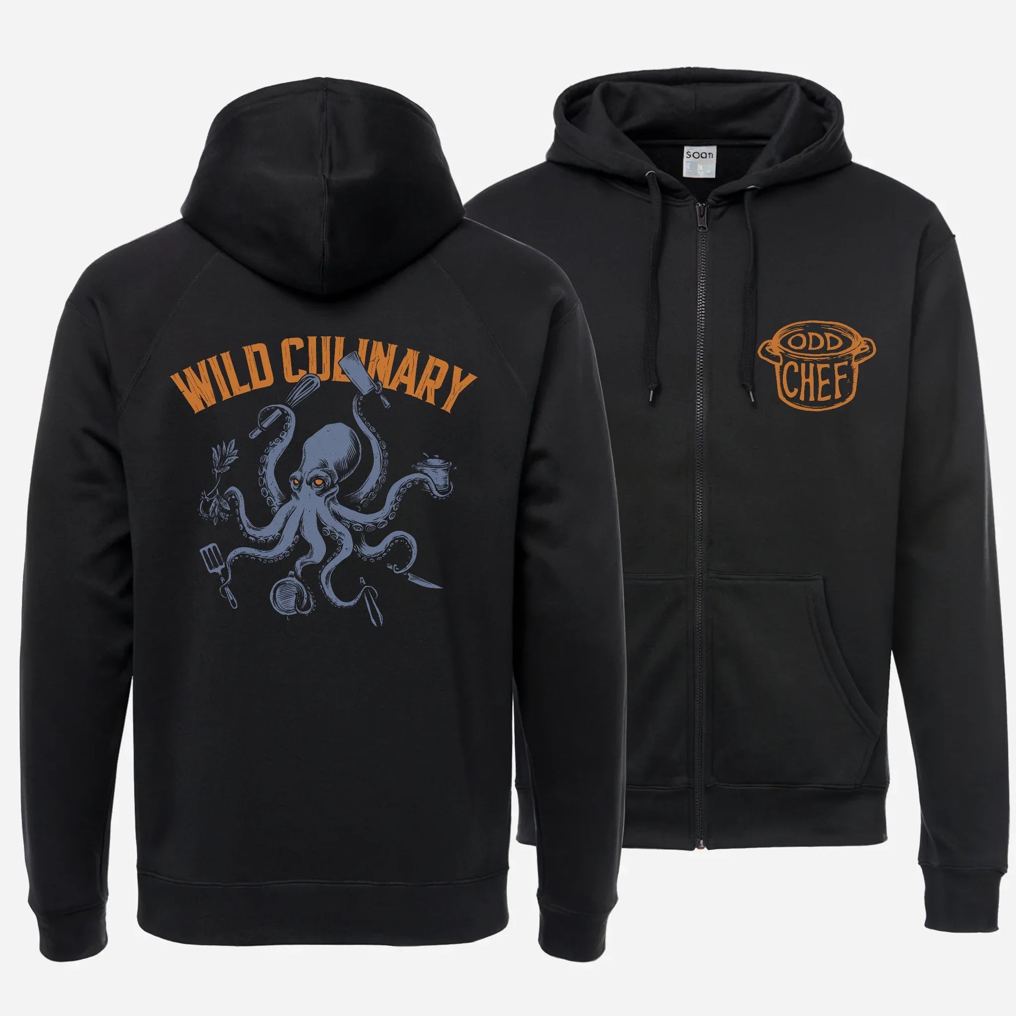 Official Wild Culinary Octo-Chef Unisex heavy blend zip hoodie - Odd Chef