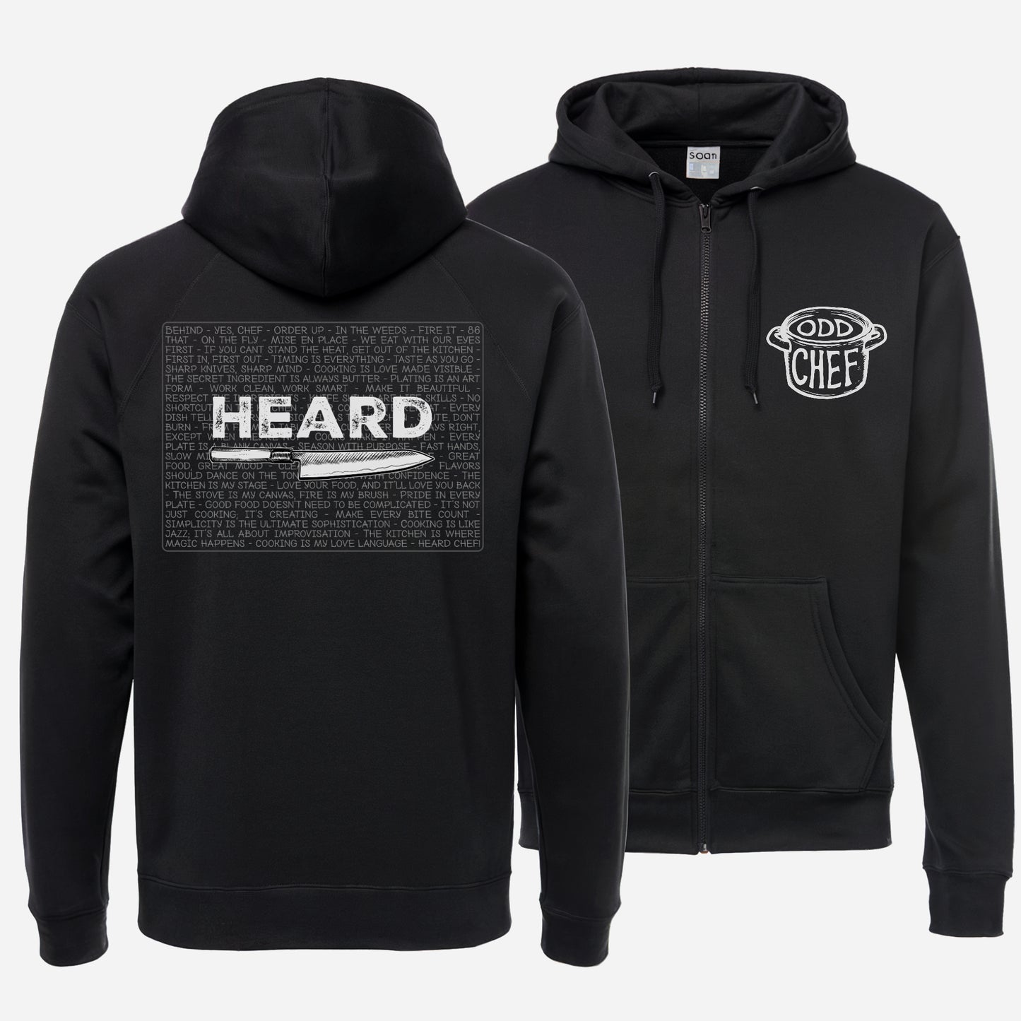 Heard Kitchen Phrase Unisex heavy blend zip hoodie