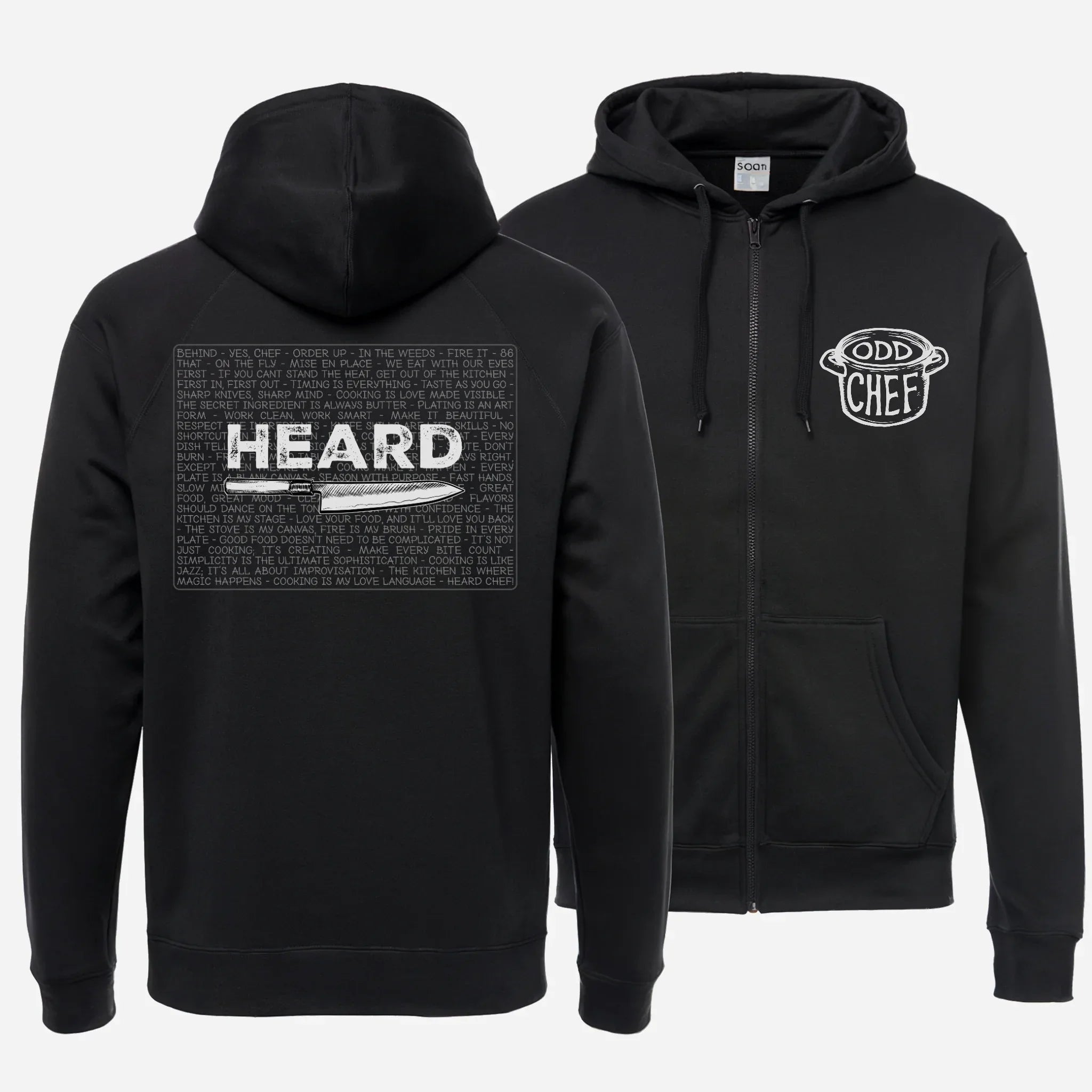 Heard Kitchen Phrase Unisex heavy blend zip hoodie - Odd Chef