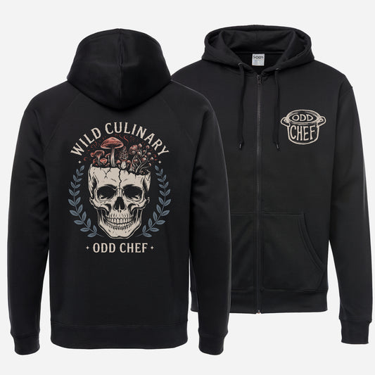 Wild Culinary Mushroom Skull Unisex heavy blend zip hoodie