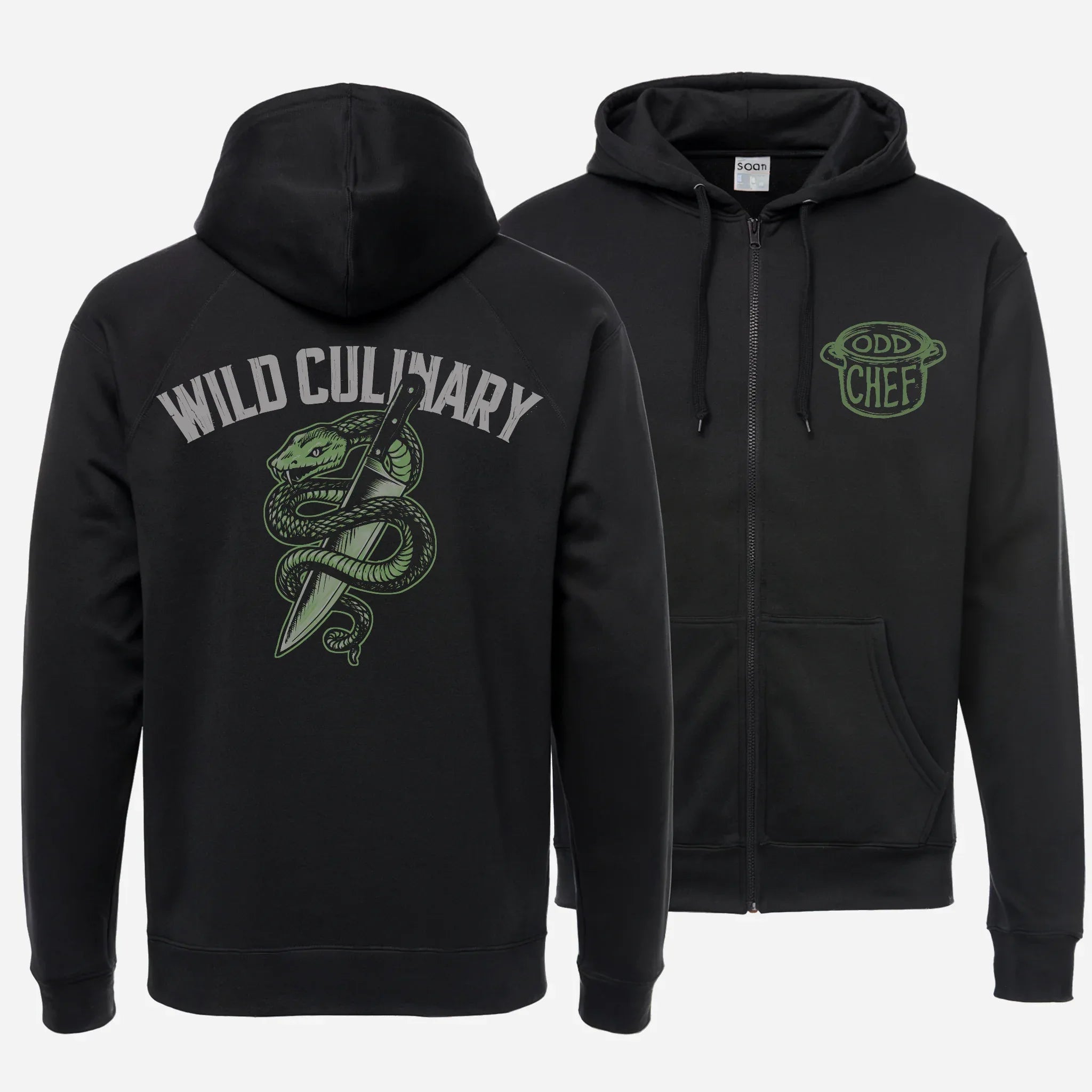 Official Wild Culinary Serpent Unisex heavy blend zip hoodie - Odd Chef