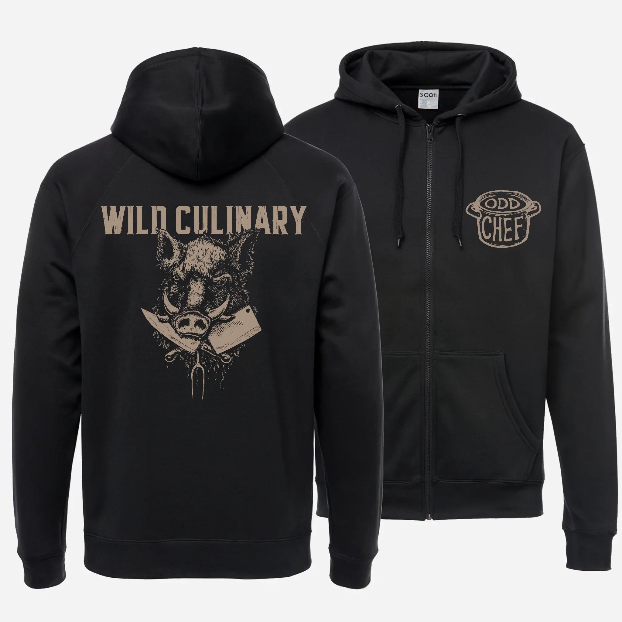 Official Wild Culinary Boar Unisex heavy blend zip hoodie - Odd Chef