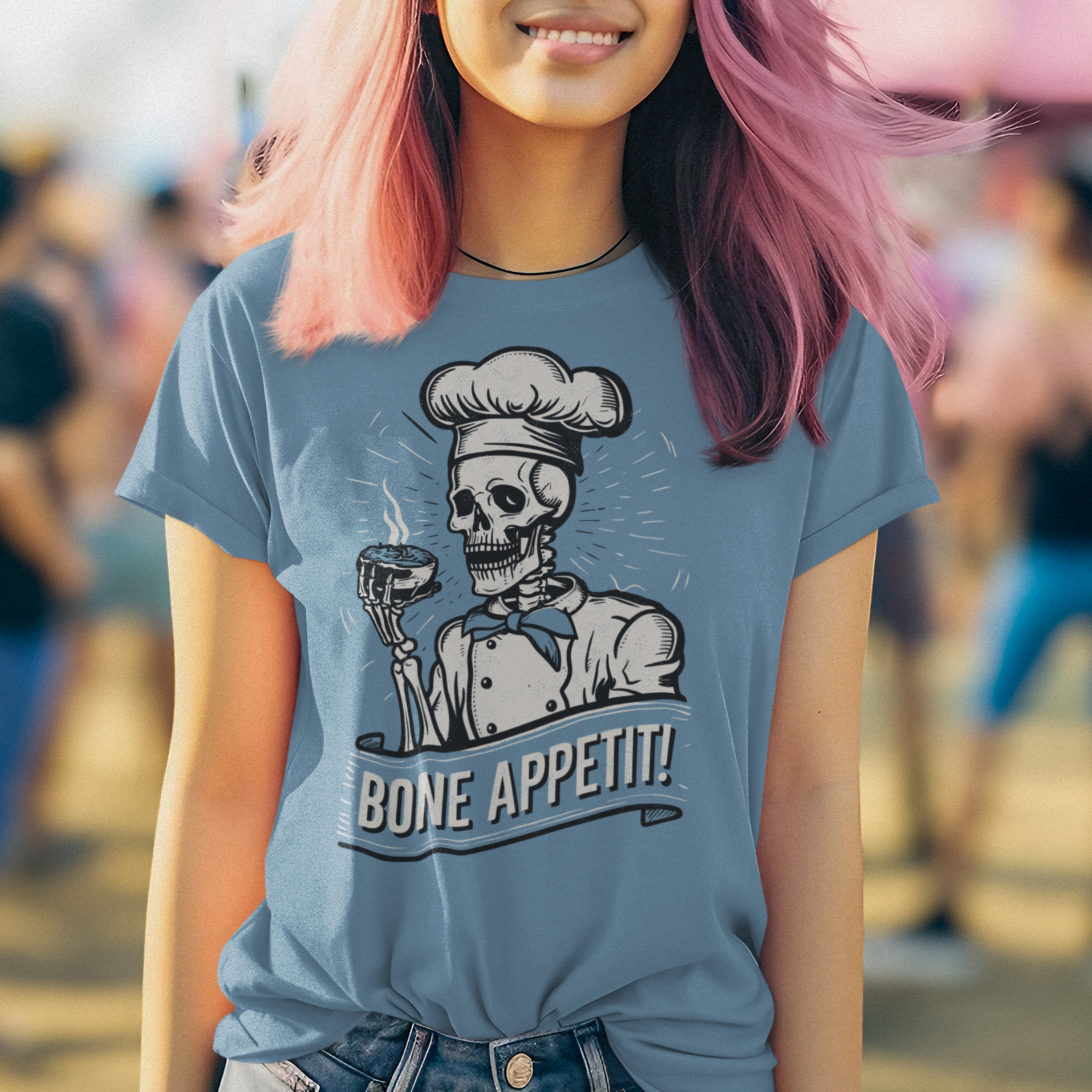 Bone Appetit Skeleton Chef Unisex t-shirt