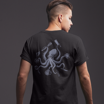 BACK PRINT Chef Octopus Unisex Tee