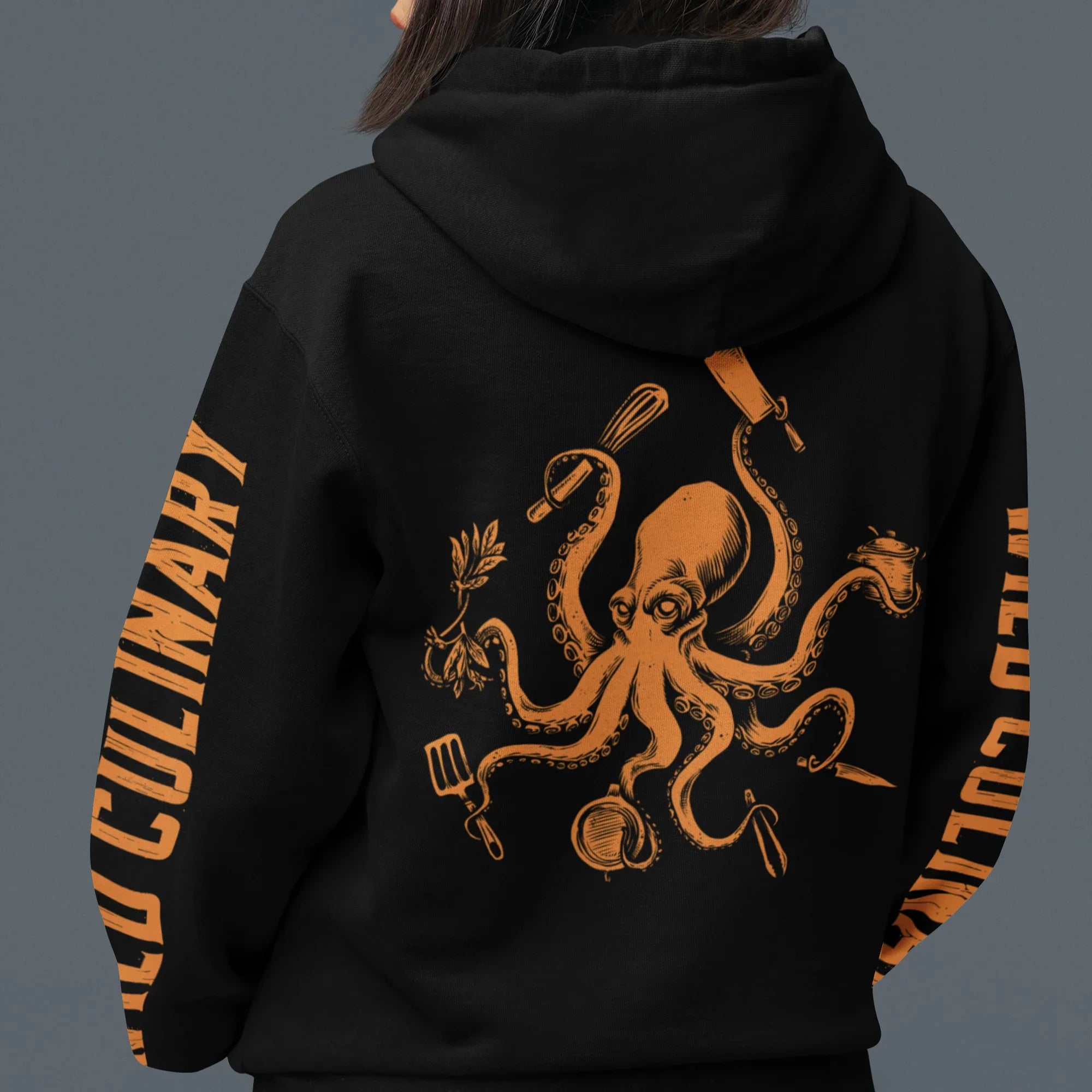 Official Edition Chef Octopus Orange Unisex Hoodie - Odd Chef
