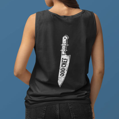 Odd Chef Knife BACK PRINT Premium Unisex tank