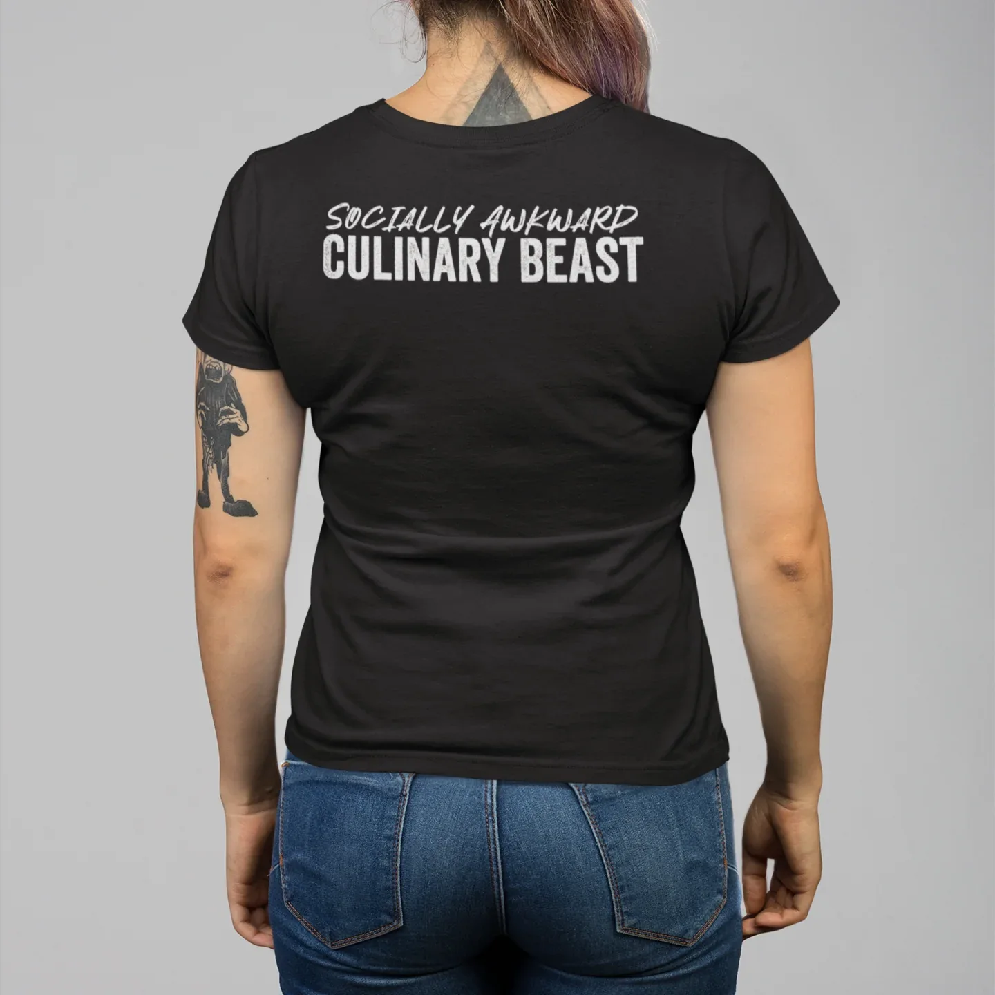 BACK PRINT Socially Awkward Culinary Beast Unisex Tee - Odd Chef