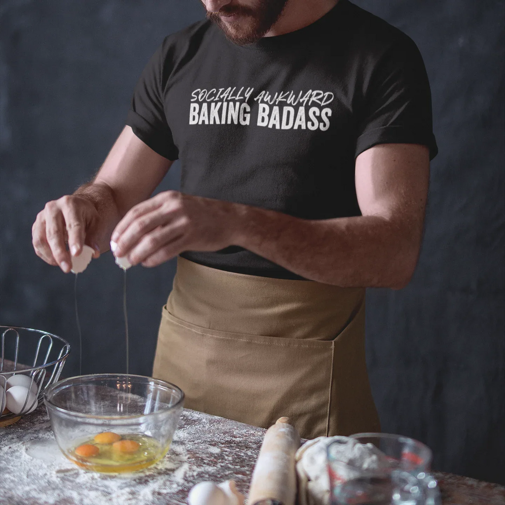 Socially Awkward Baking Badass Unisex Tee - Odd Chef