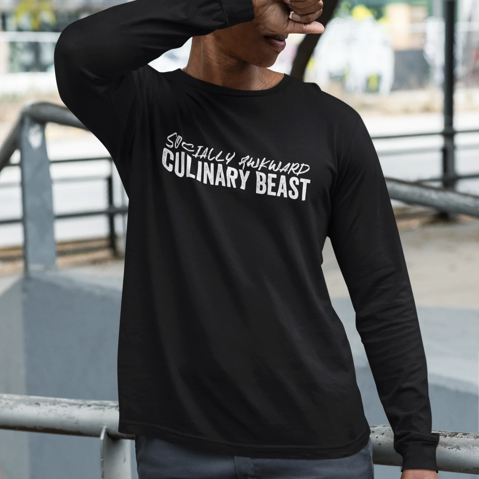 Socially Awkward Culinary Beast Unisex Long Sleeve Tee - Odd Chef