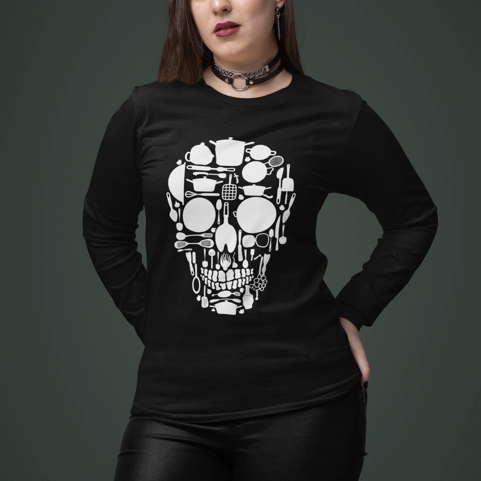 Skull Kitchen Unisex Long Sleeve Tee - Odd Chef