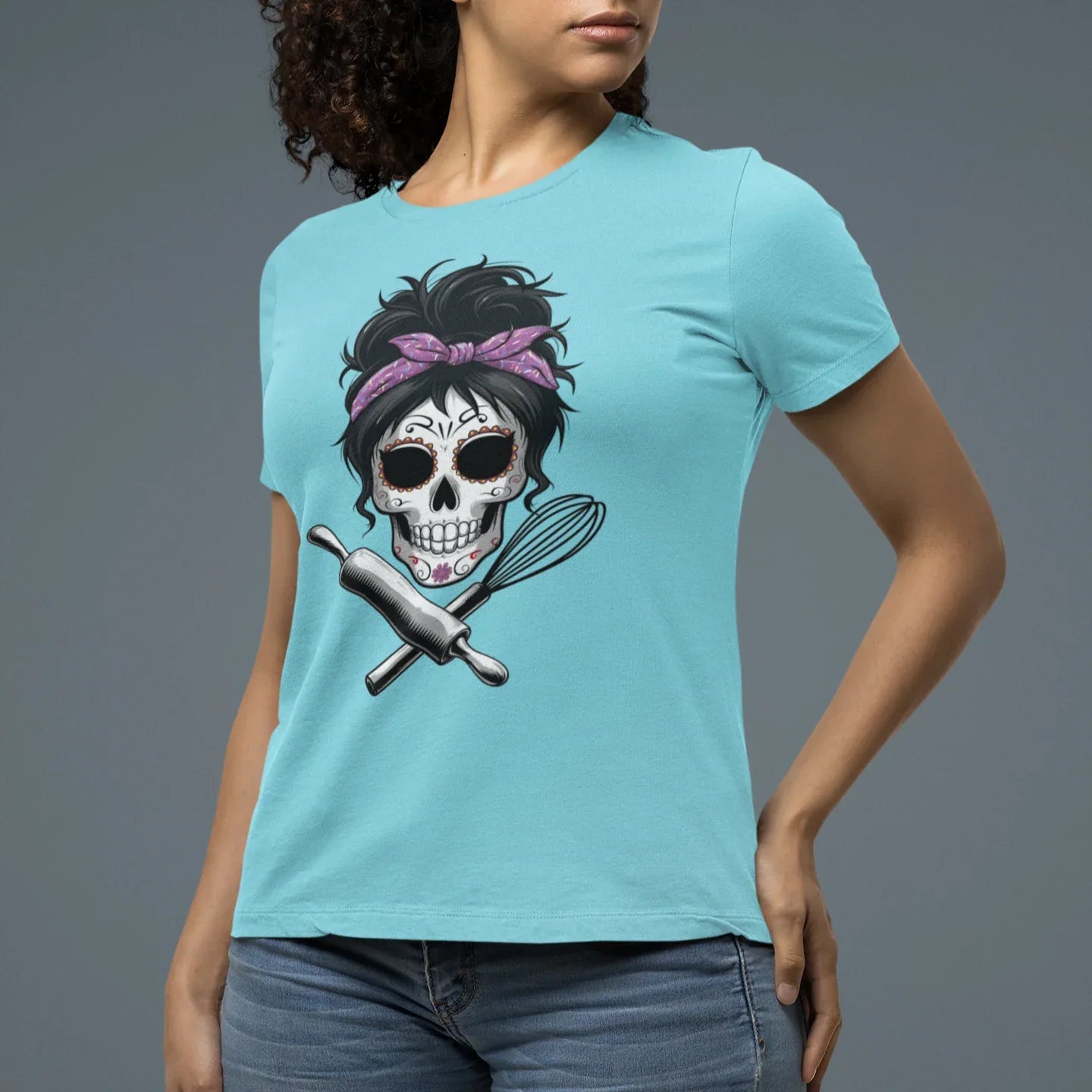 Sugar Skull Baker Women's Relaxed Tee - Odd Chef