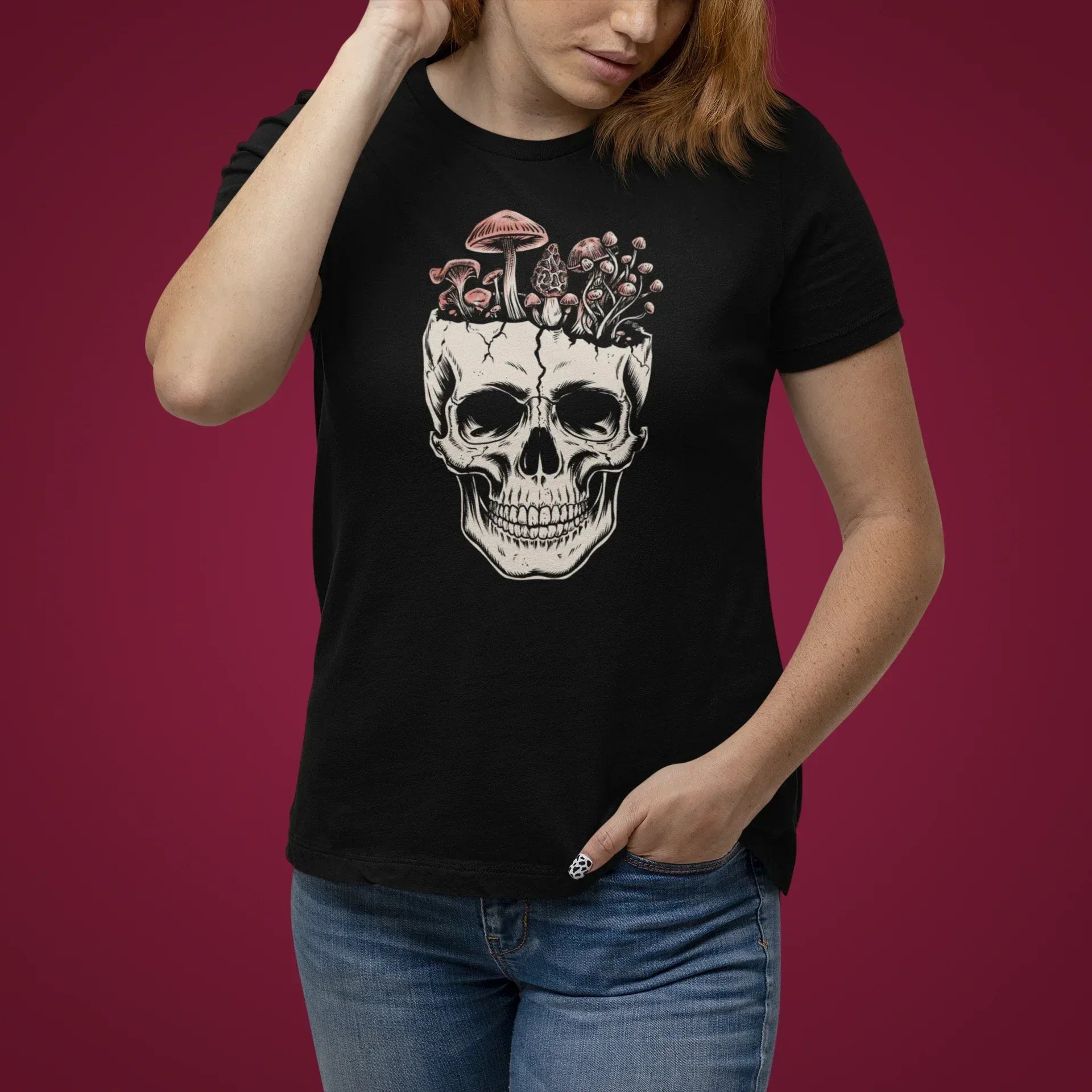Mushroom Skull Women's Relaxed Tee - Odd Chef