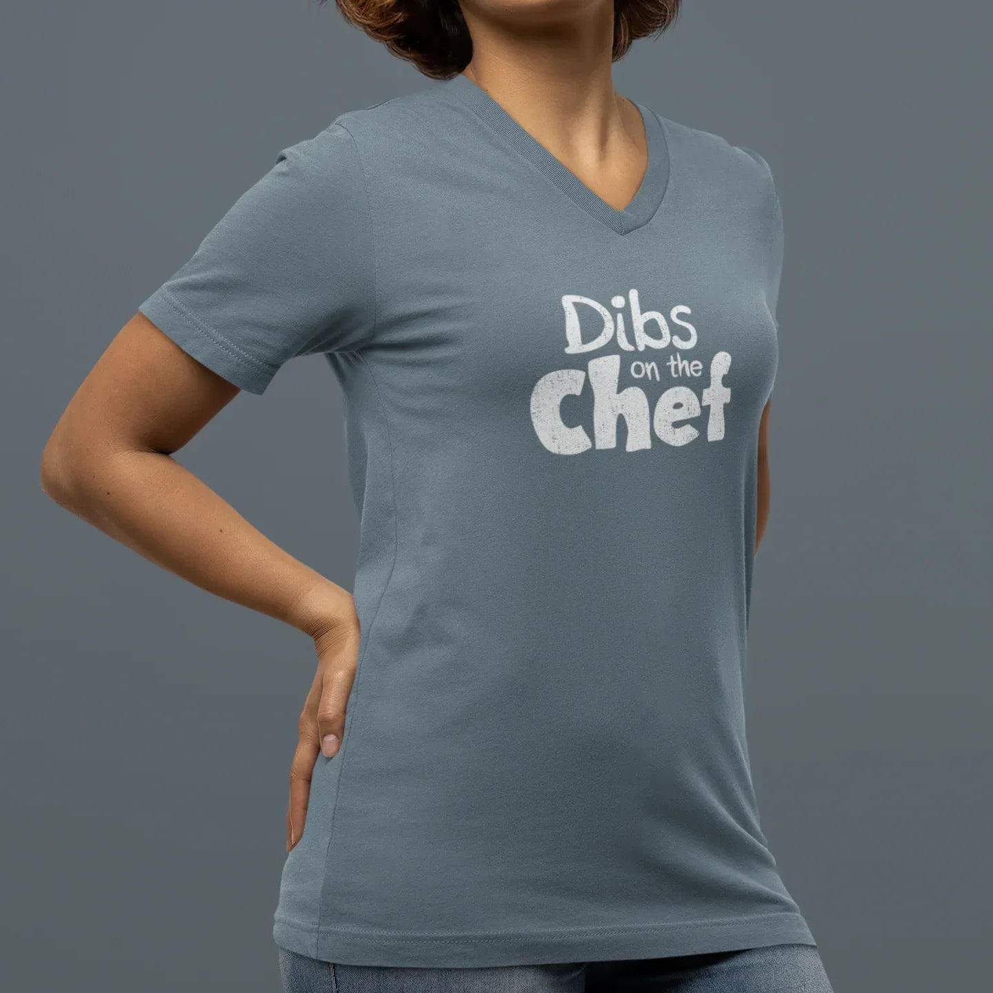 Dibs on the Chef Women’s Relaxed V-neck Tee - Odd Chef