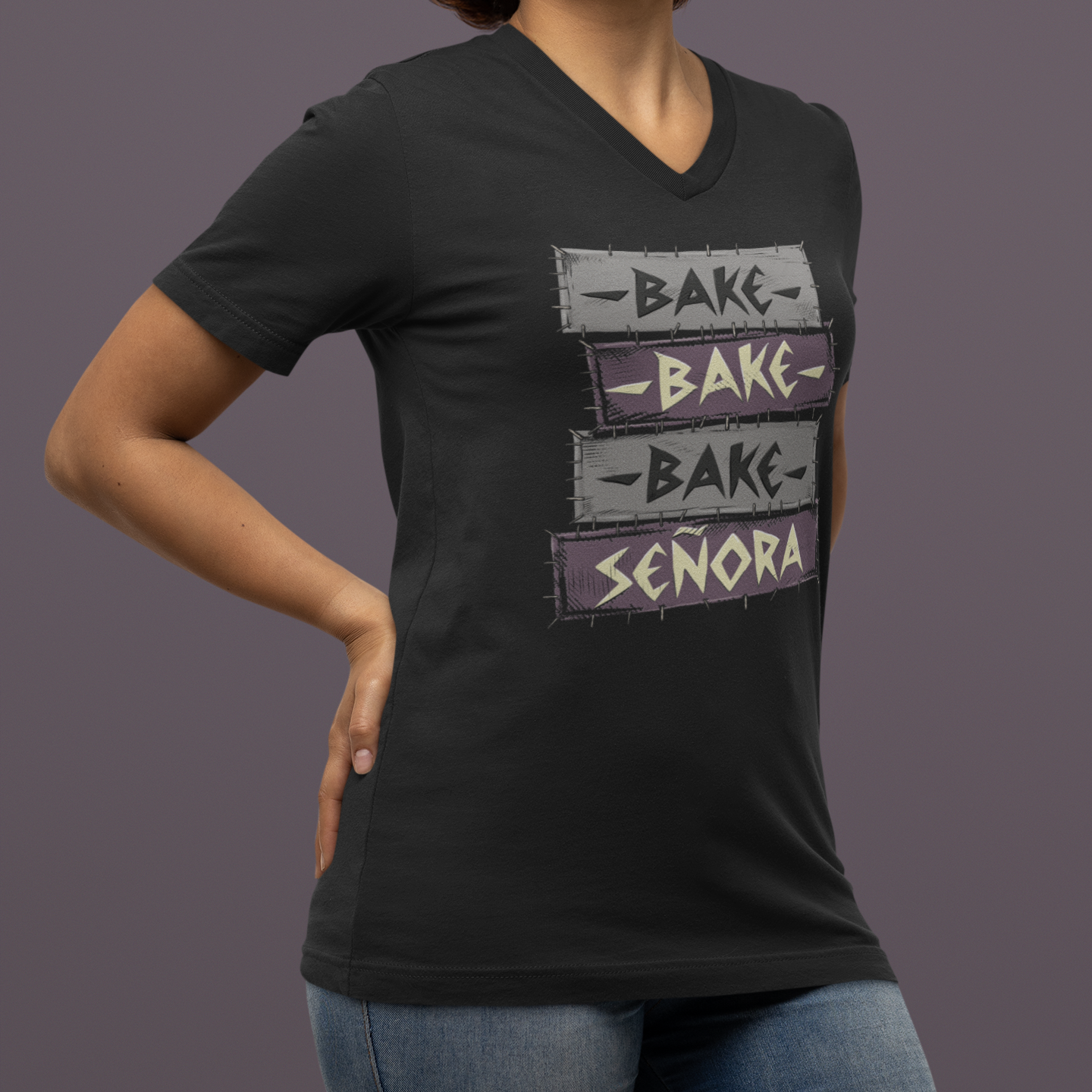 Bake Senora Women’s Relaxed V-neck Tee