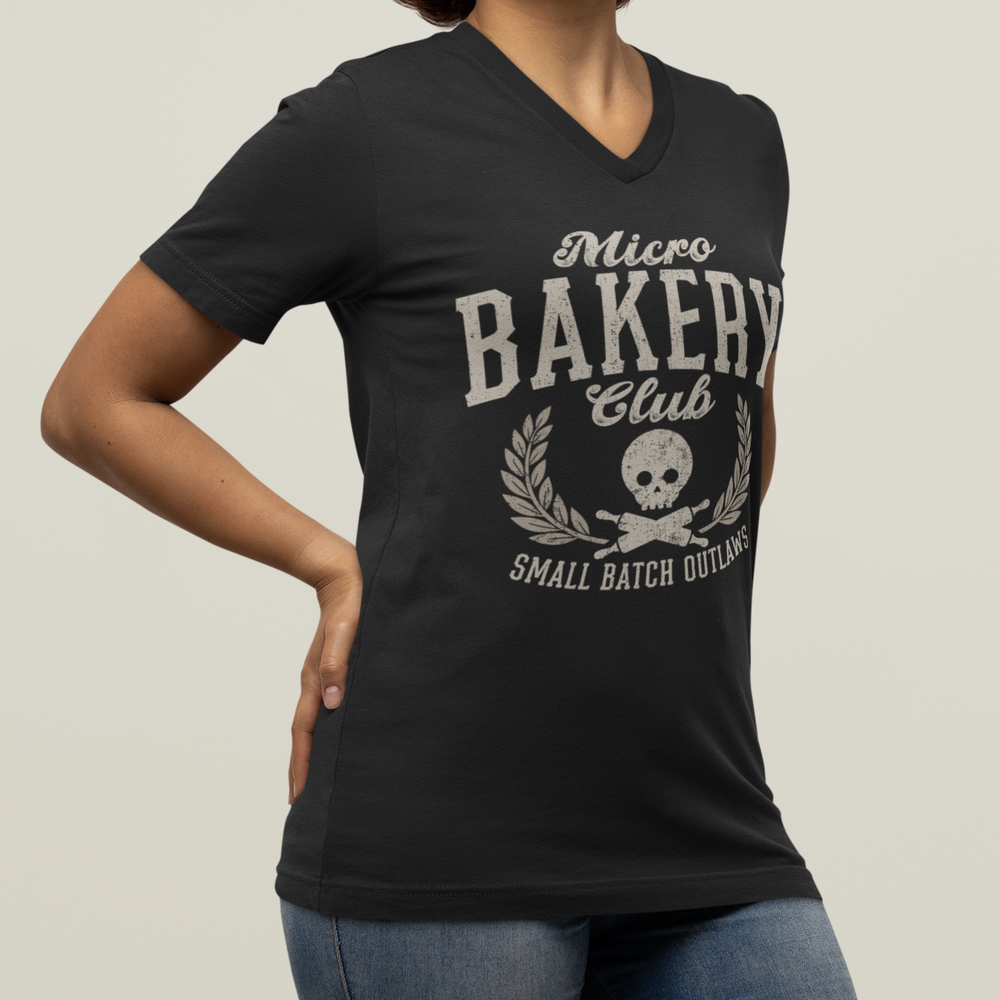 Micro Bakery Club Women’s Relaxed V-neck Tee