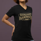 Aggressively Handmade Women’s Relaxed V-neck Tee - Odd Chef