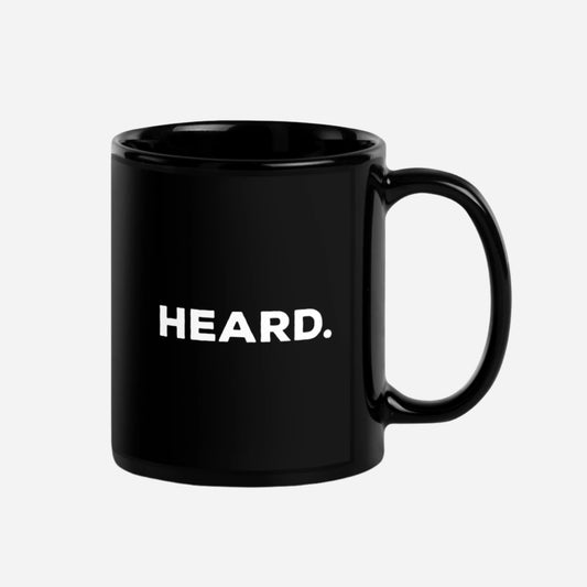 Heard Black Glossy Mug