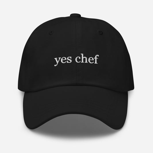 Yes Chef Embroidered Foodie Kitchen Chef Hat