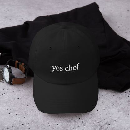 Yes Chef Embroidered Foodie Kitchen Chef Hat