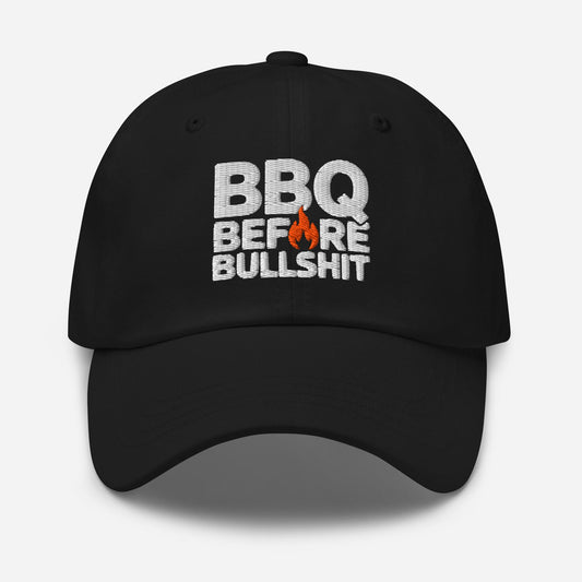 BBQ Before Bullshit STRAPBACK Hat [Embroidered]