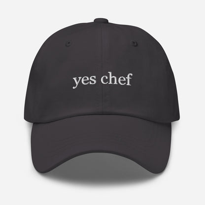 Yes Chef Embroidered Foodie Kitchen Chef Hat