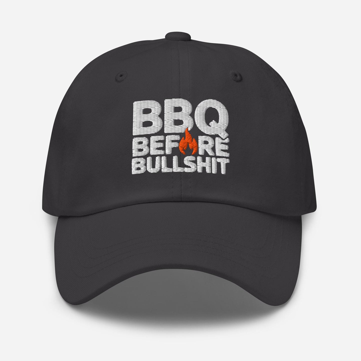 BBQ Before Bullshit STRAPBACK Hat [Embroidered]