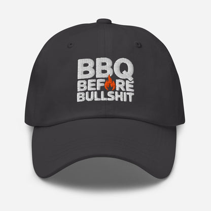 BBQ Before Bullshit STRAPBACK Hat [Embroidered]