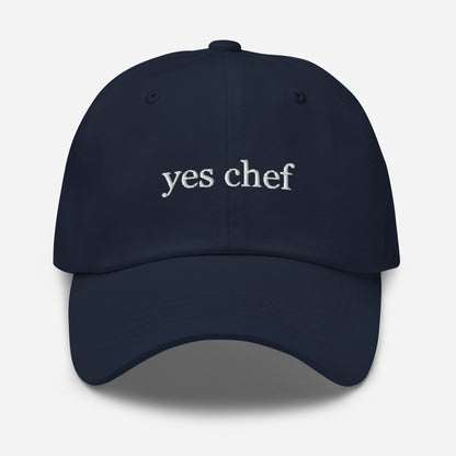 Yes Chef Embroidered Foodie Kitchen Chef Hat