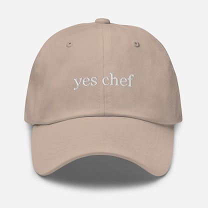 Yes Chef Embroidered Foodie Kitchen Chef Hat