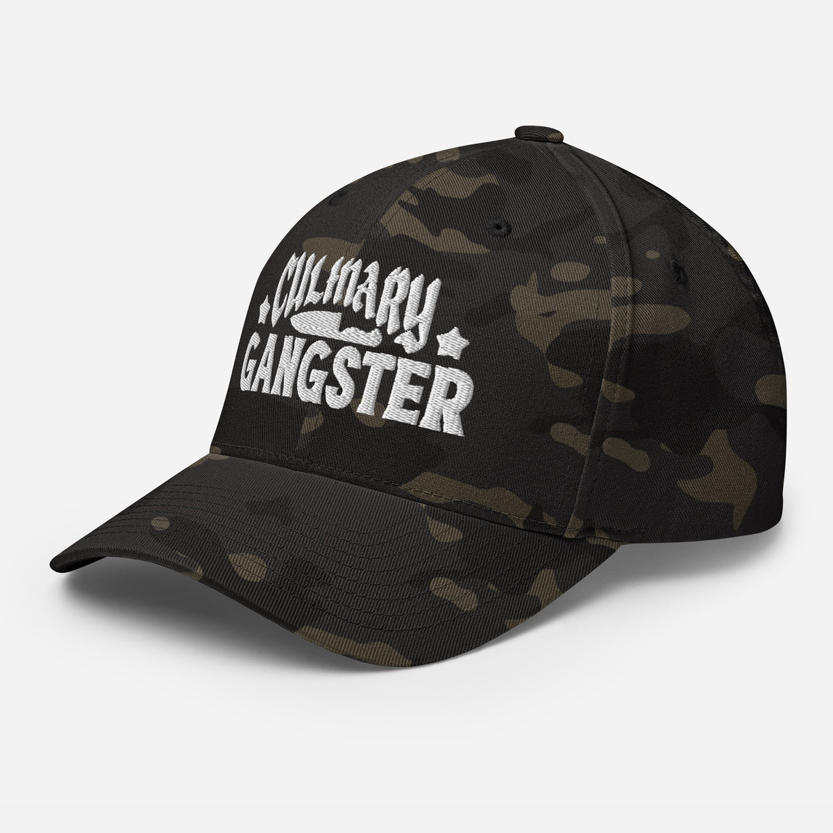 Culinary Gangster FITTED Hat [White Embroidered}