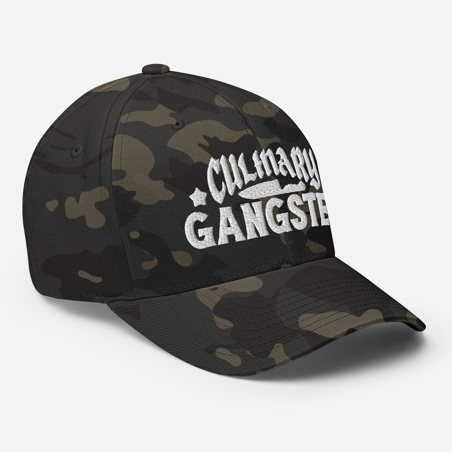 Culinary Gangster FITTED Hat [White Embroidered}