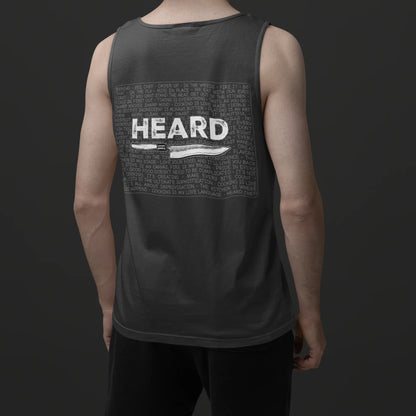 Heard Kitchen Phrase BACK PRINT Premium Unisex tank
