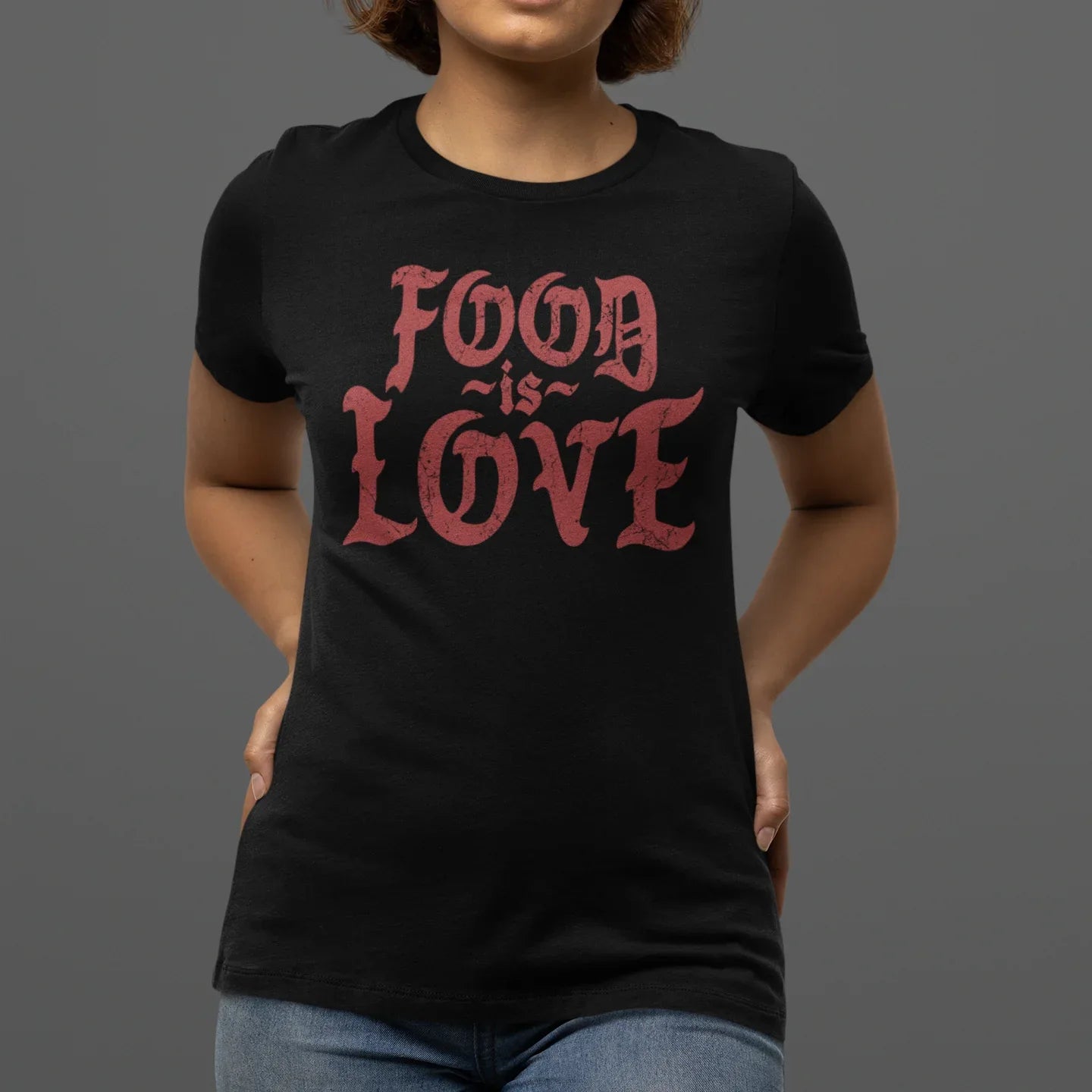 Food is Love Red Women's Relaxed Tee