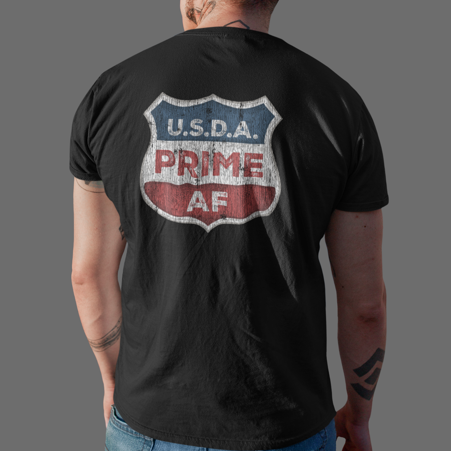 BACK PRINT USDA Prime AF Unisex Tee