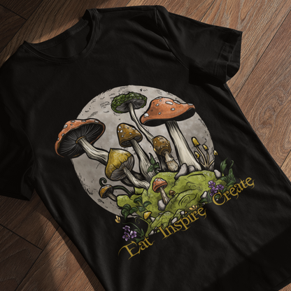 Mushroom Eat Inspire Create Short-Sleeve Unisex T-Shirt