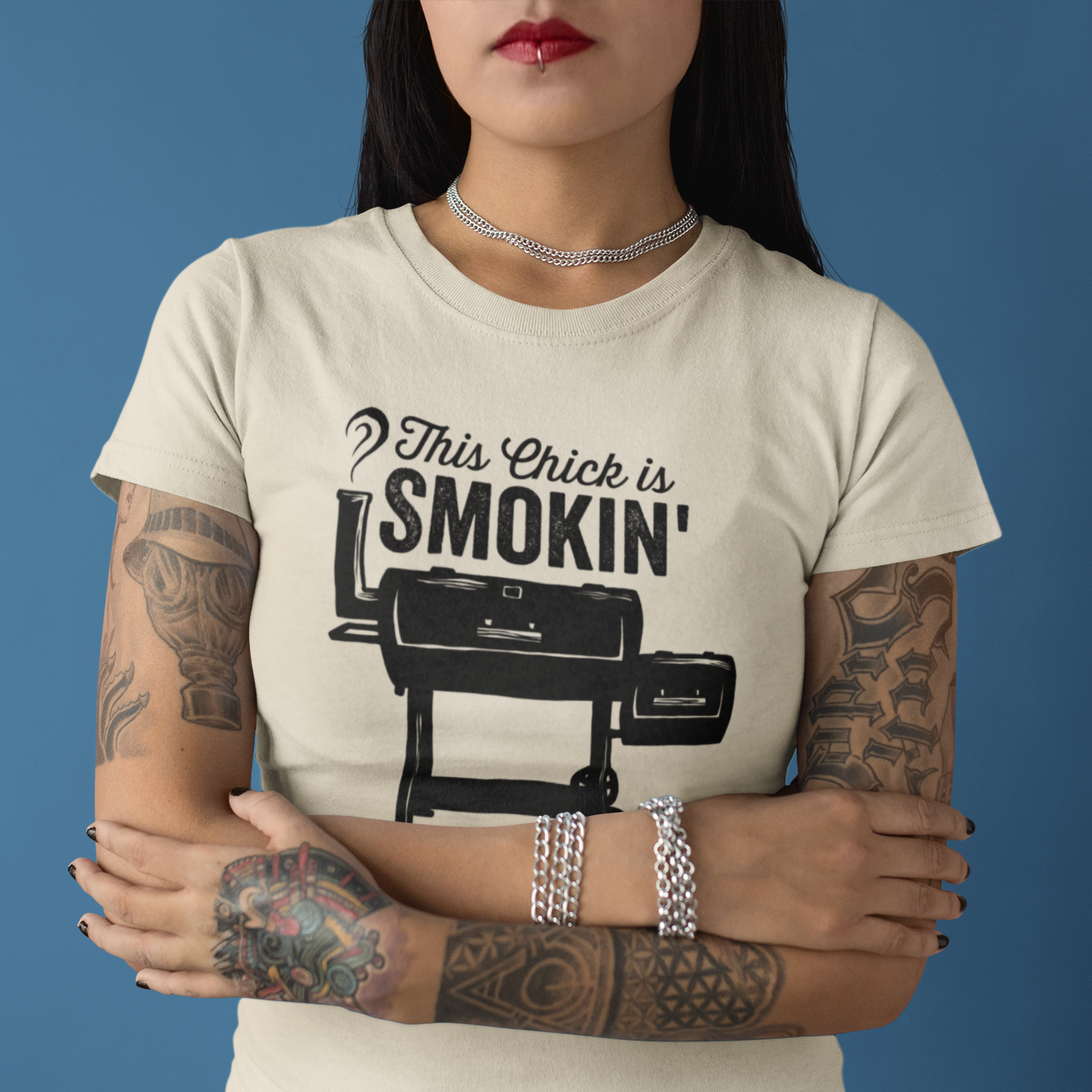 This Chick is Smokin Funny Girl BBQ Shirt Unisex t-shirt