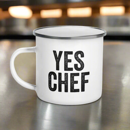 Yes Chef Enamel Mug