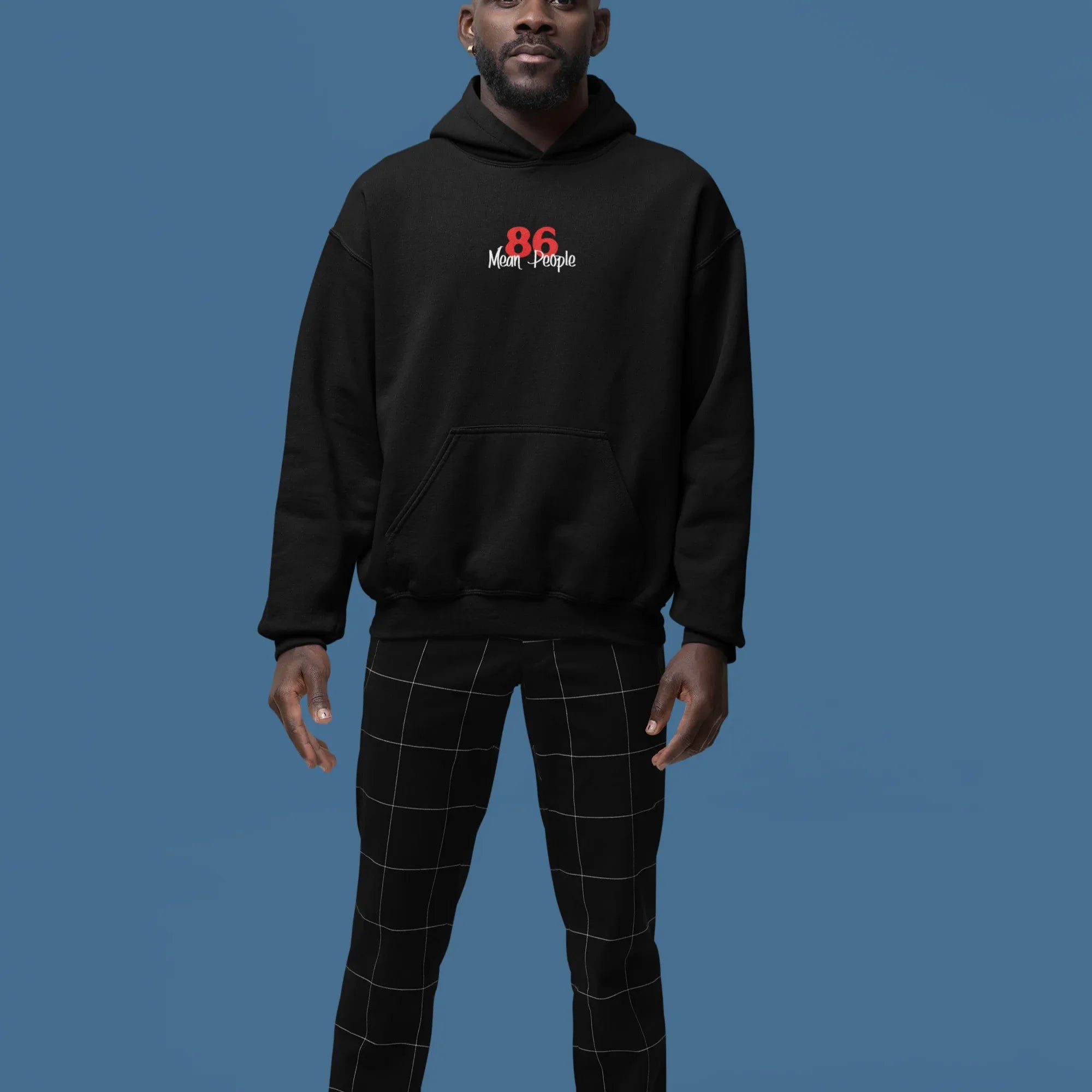 86 Mean People Embroidered Unisex Hoodie - Odd Chef