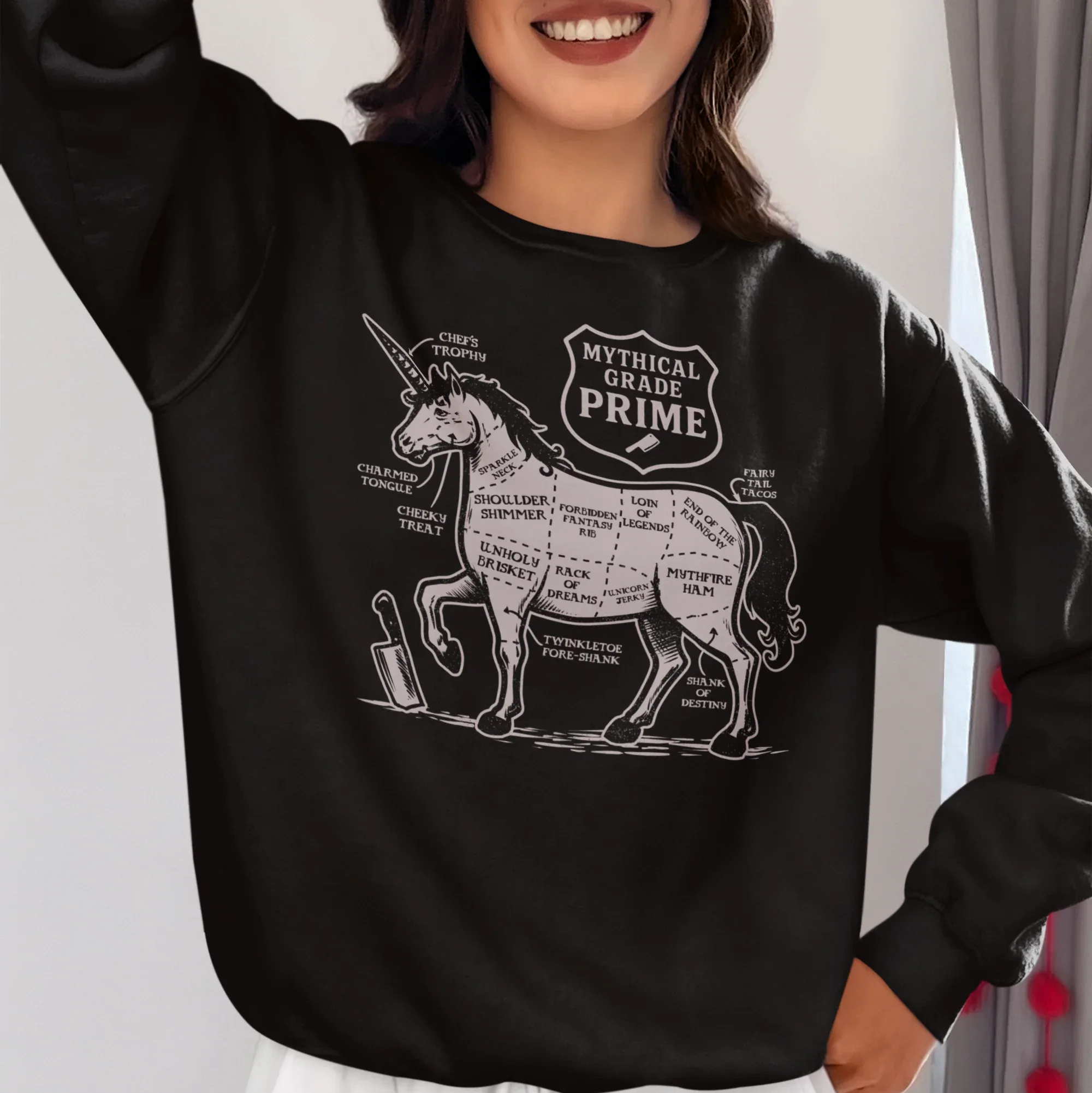 Unicorn Butcher Cuts Unisex Sweatshirt - Odd Chef