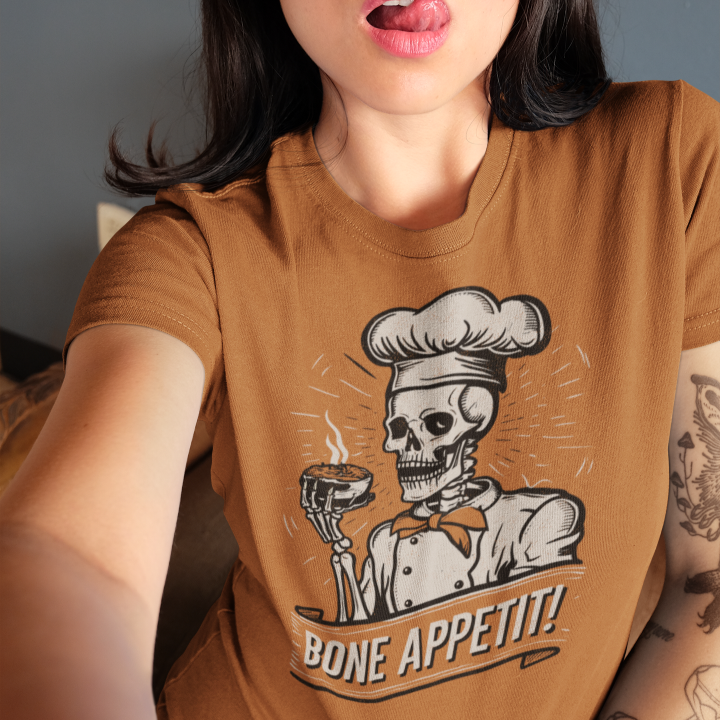 Bone Appetit Skeleton Chef Unisex t-shirt