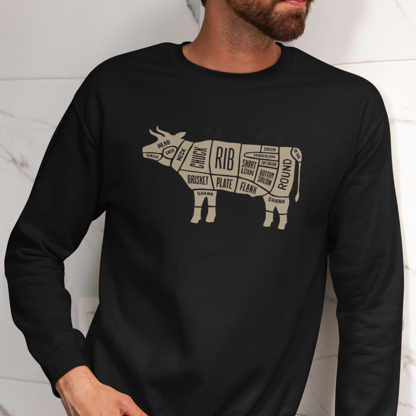 Beef Butcher Cuts Uniisex Sweatshirt