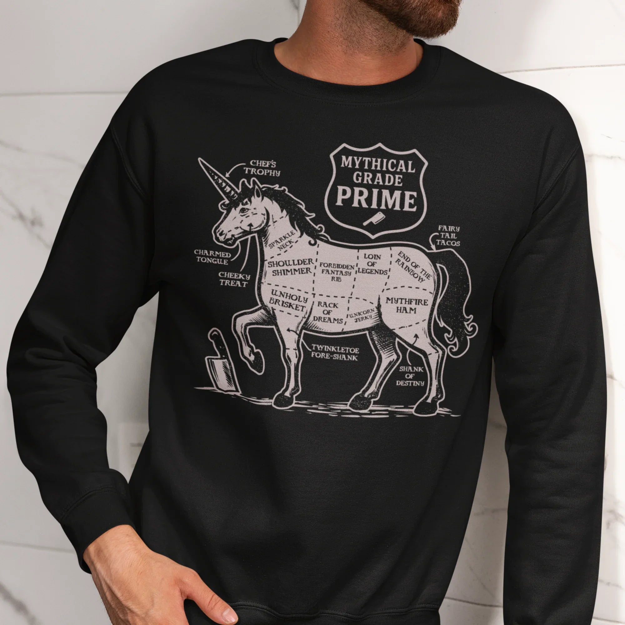 Unicorn Butcher Cuts Unisex Sweatshirt - Odd Chef