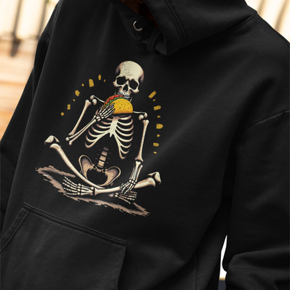 Skeleton Eating Taco Unisex Hoodie