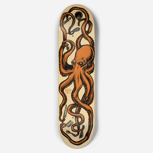 Octo-Chef Natural Skateboard Deck