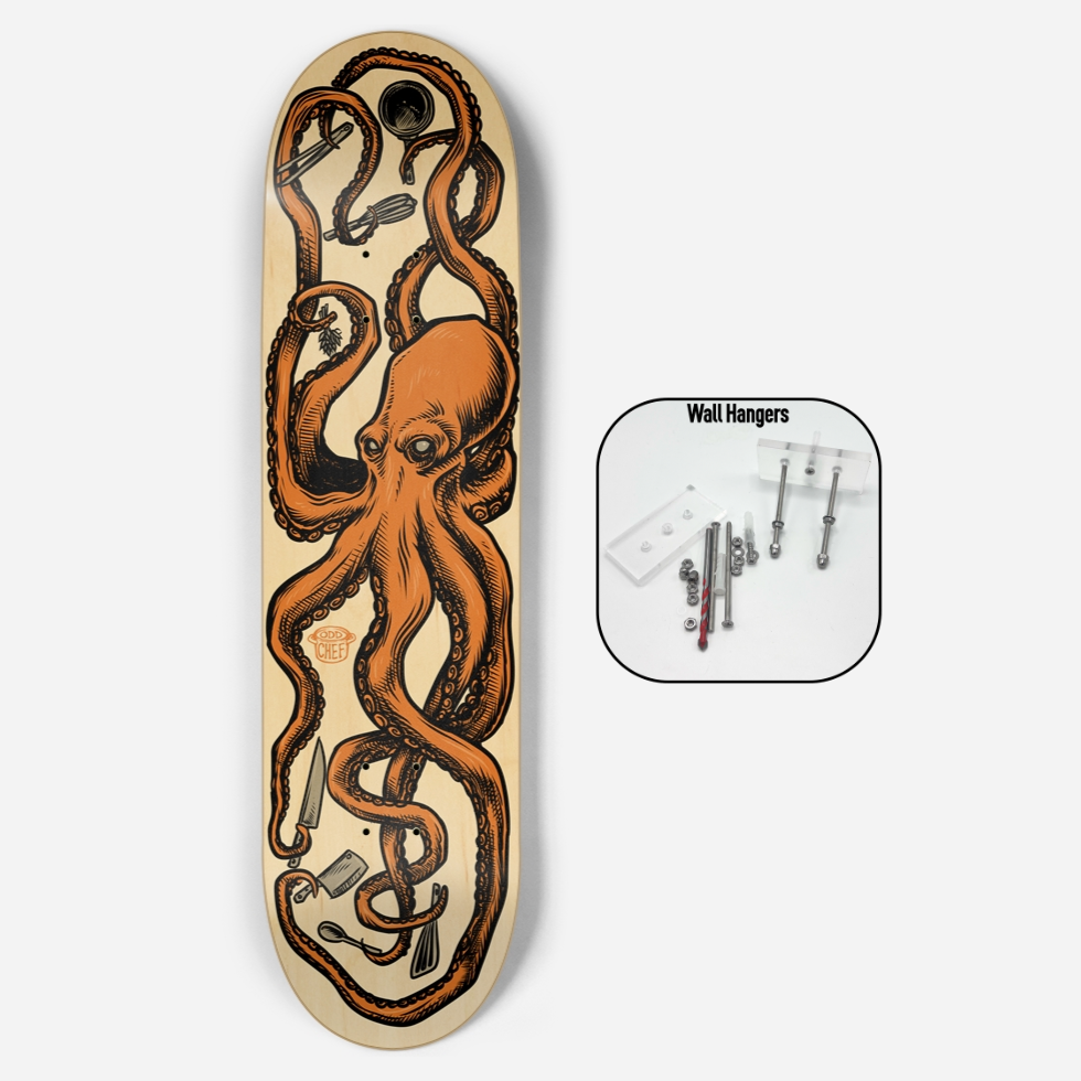 Octo-Chef Natural Skateboard Deck