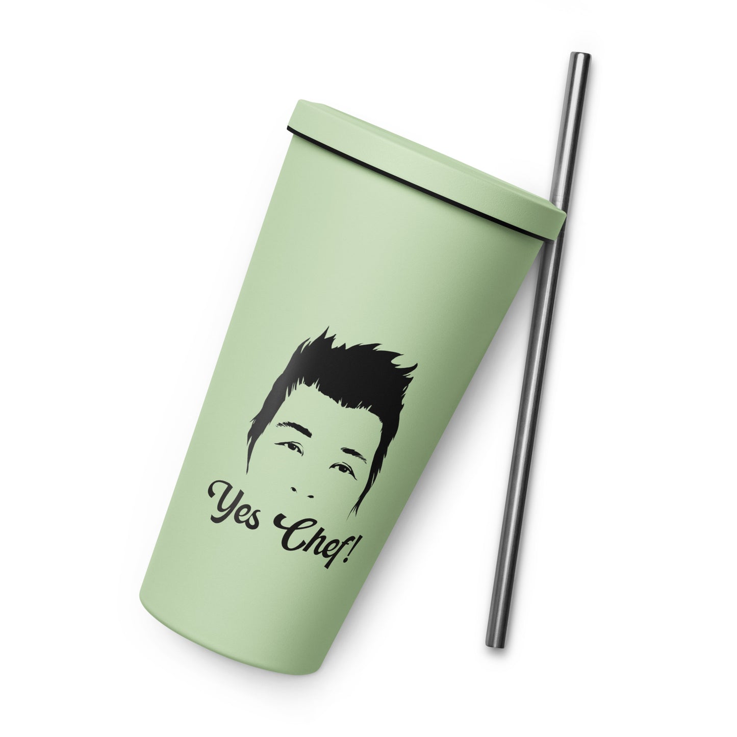 Chef Jackie Insulated tumbler with a straw