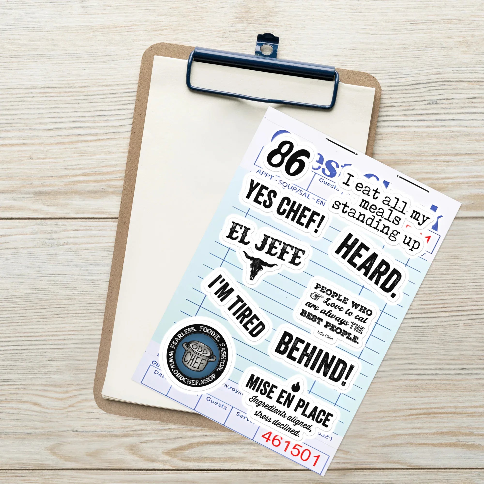 Chef Sticker Sheet 1 - Odd Chef