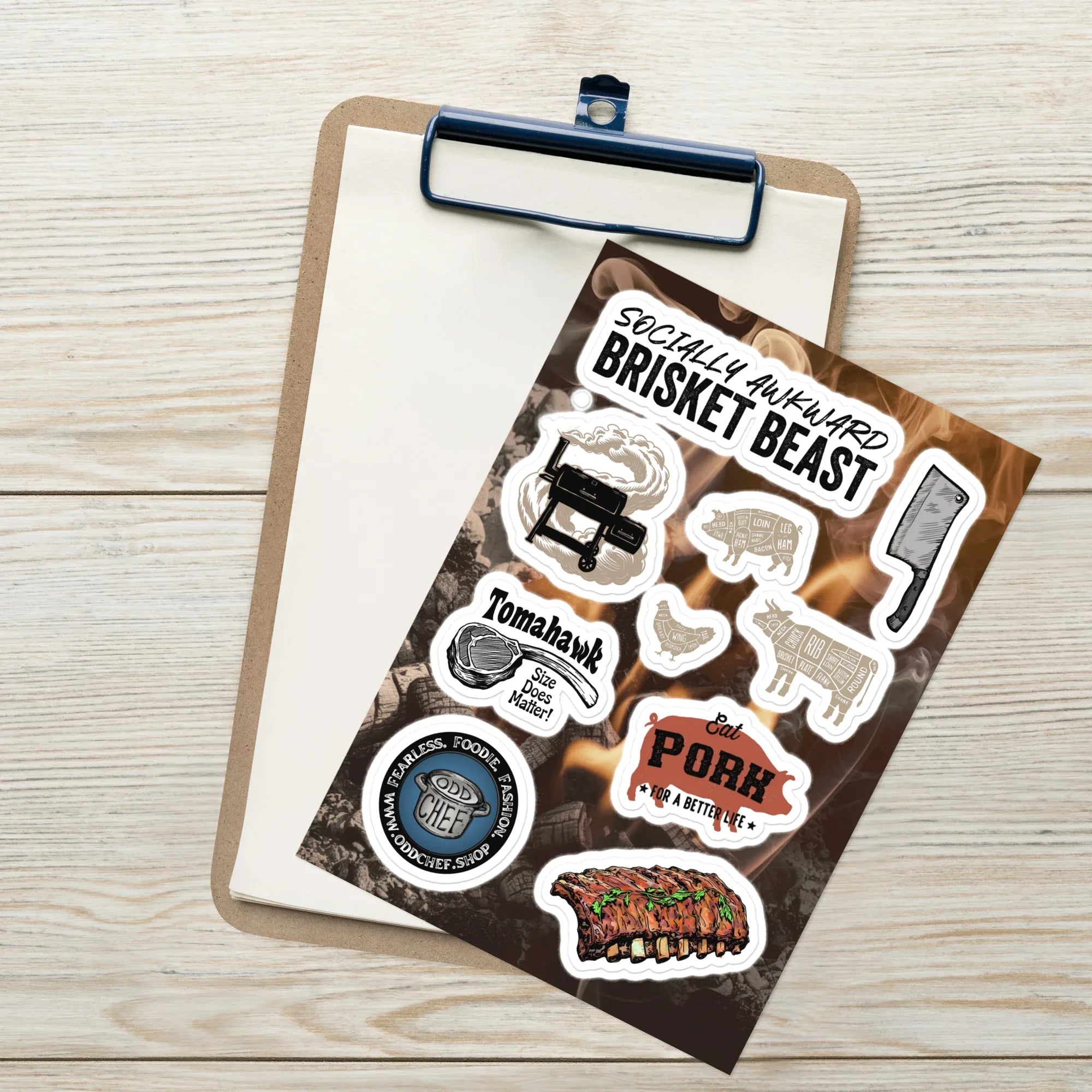 BBQ Sticker Sheet - Odd Chef